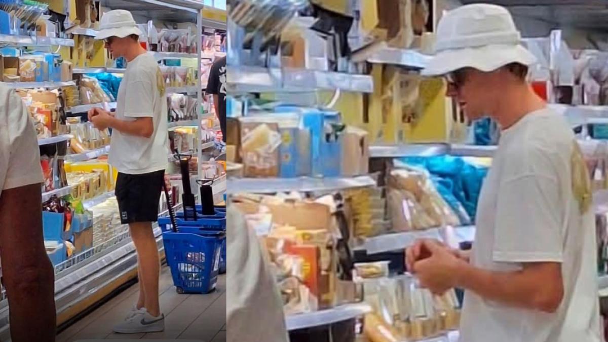 Sinner, vacanza in Sardegna fa la spesa al supermercato camuffato
