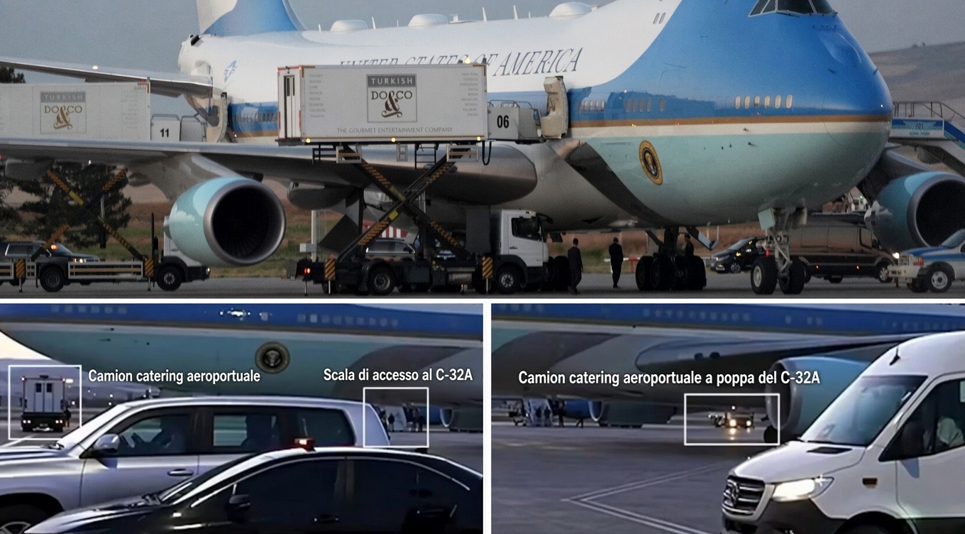 Il giorno in cui Trump sparì dall’Air Force One per sfuggire alla minaccia dell’Iran: le tendine chiuse dei finestrini, i furgoni del catering, i tre jet in partenza