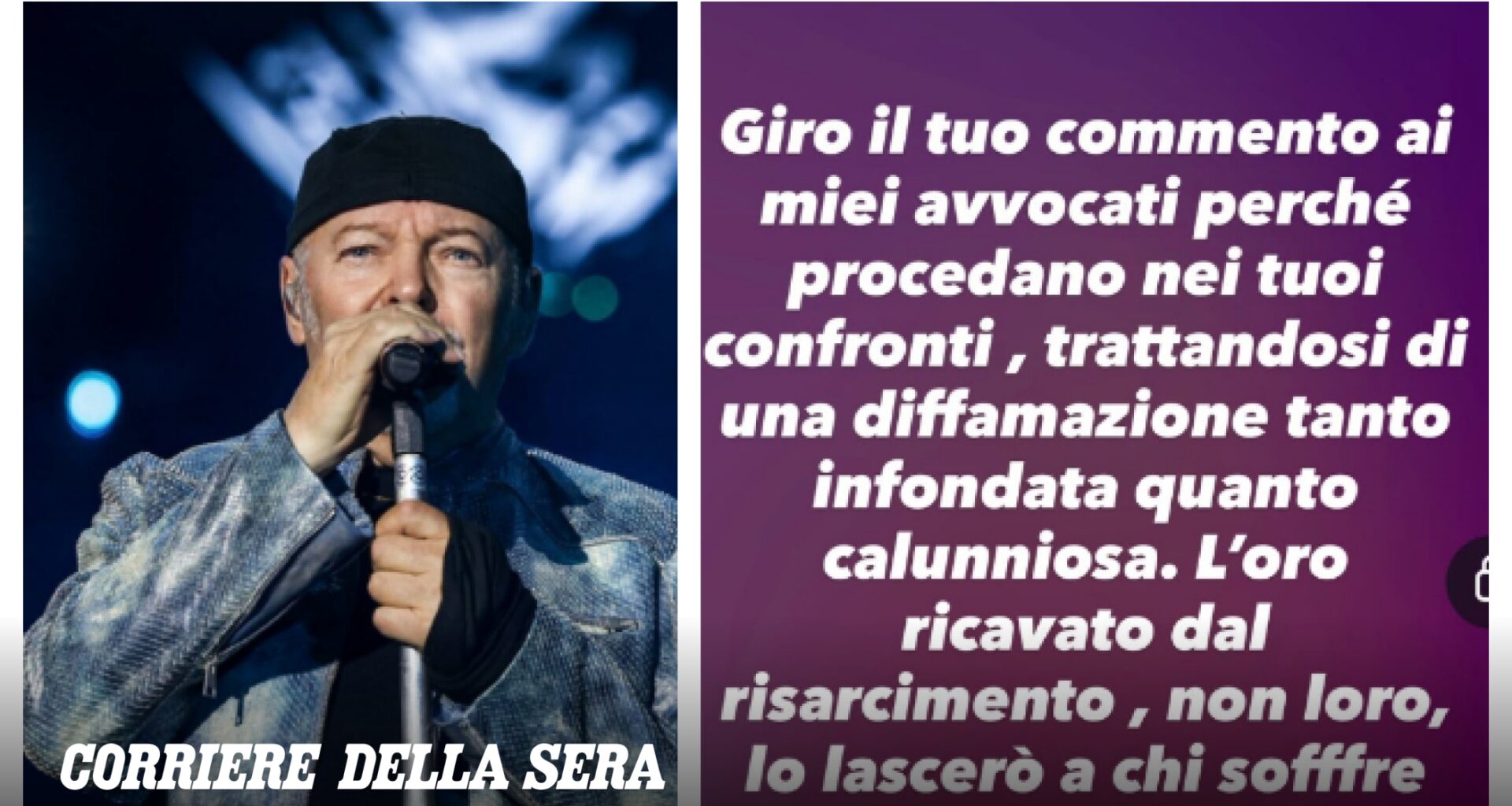 Vasco Rossi, l'arresto per droga e un fan che lo attacca sui social: «Perché hai fatto l’infame?». La replica: «Storia falsa, è diffamazione e ti denuncio»