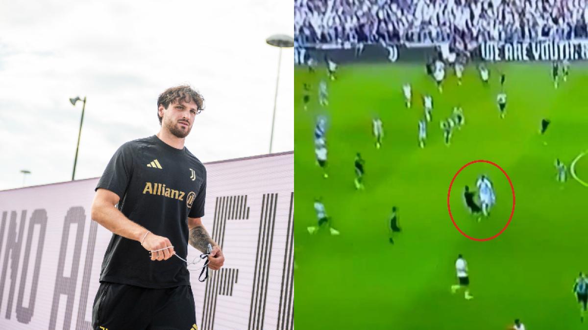 Juve, Gatti e l'entrata killer del tifoso: il video virale
