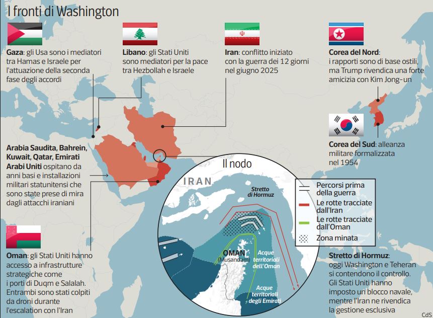 Trump minaccia l’Oman, l’Iran bombarda i curdi