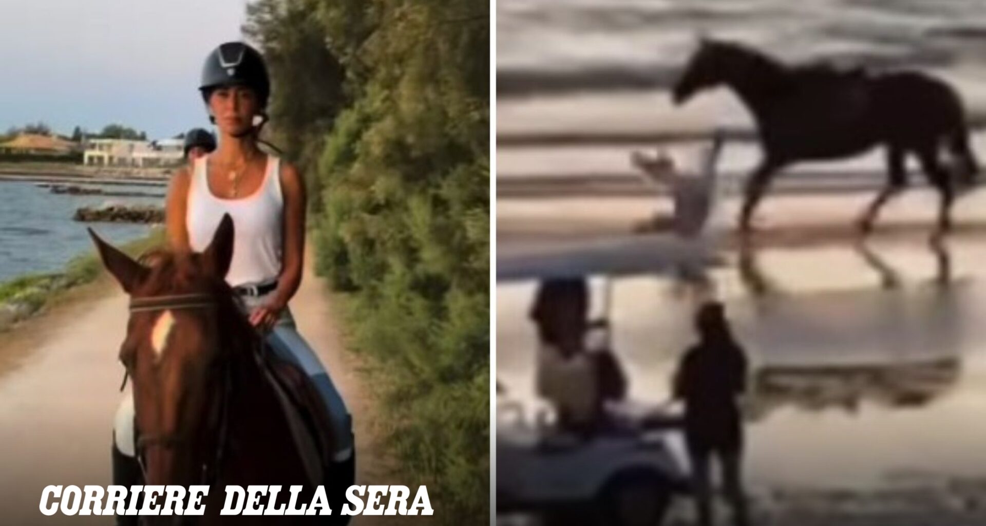 Belen viene sbalzata da cavallo e cade a terra sulla spiaggia di Rosolina: «Ho fatto un volo come Dragon Ball, ma ora sto bene»