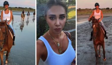 Belen Rodriguez la caduta da cavallo diventa virale, la reazione