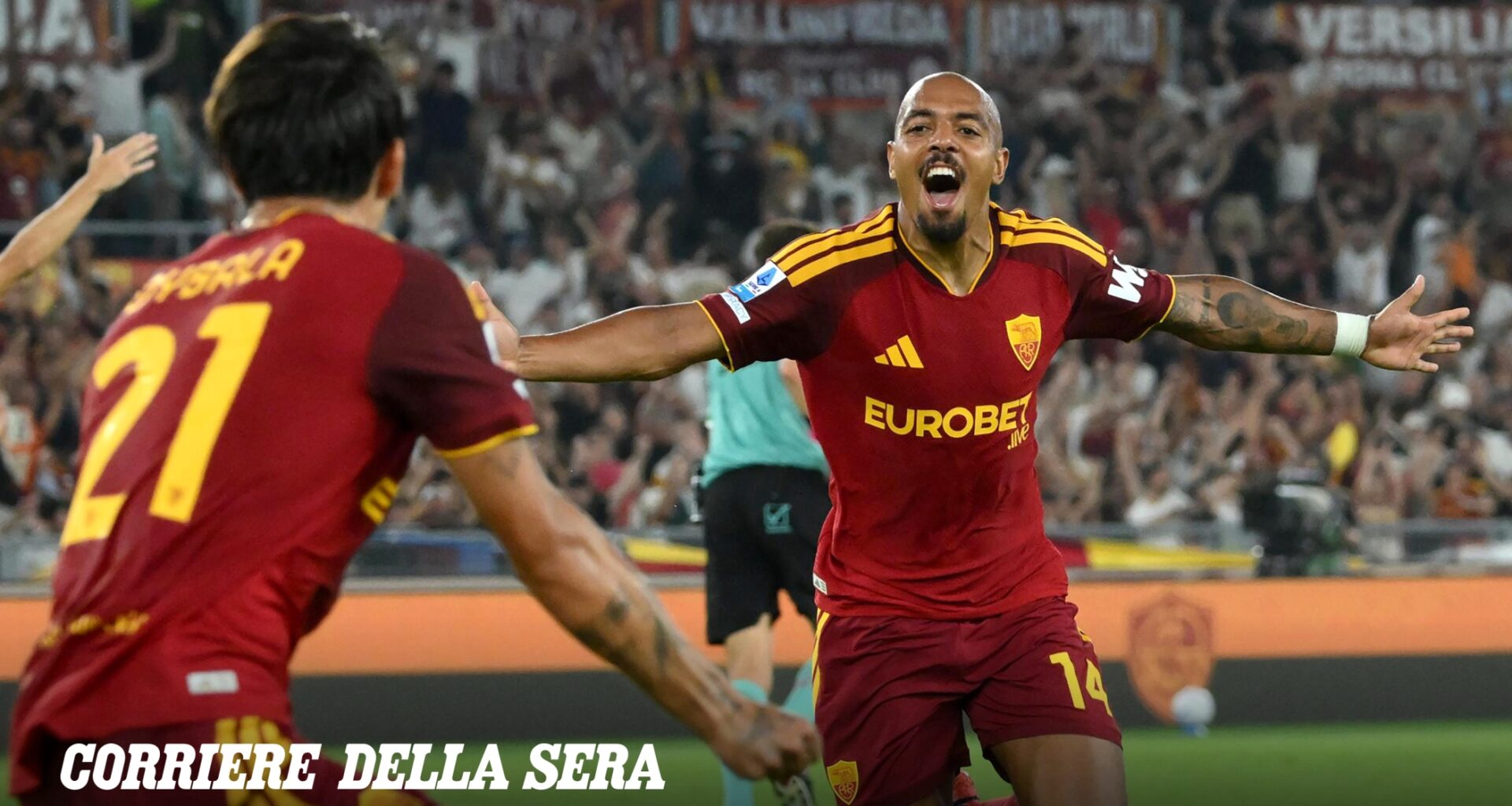 Roma-Fiorentina 4-0: Dybala e Malen show, la tripletta dell'olandese fa impazzire l'Olimpico