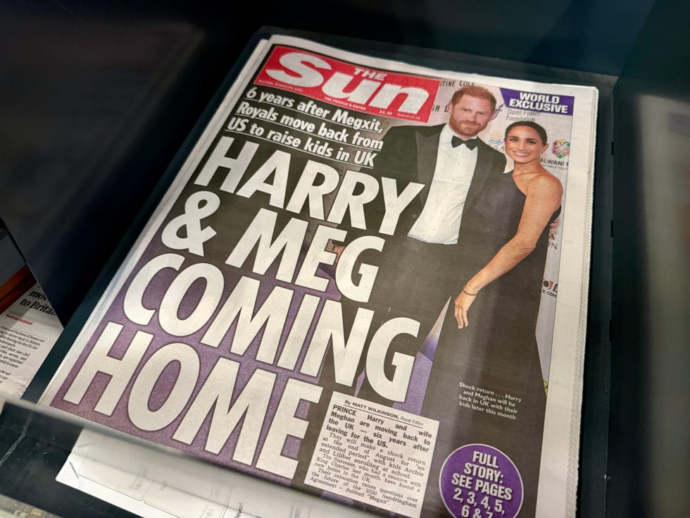 british press report on the duke and duchess of sussex returning to the uk