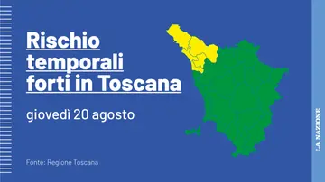 Temporali, scatta un’allerta meteo per la Toscana nord-occidentale