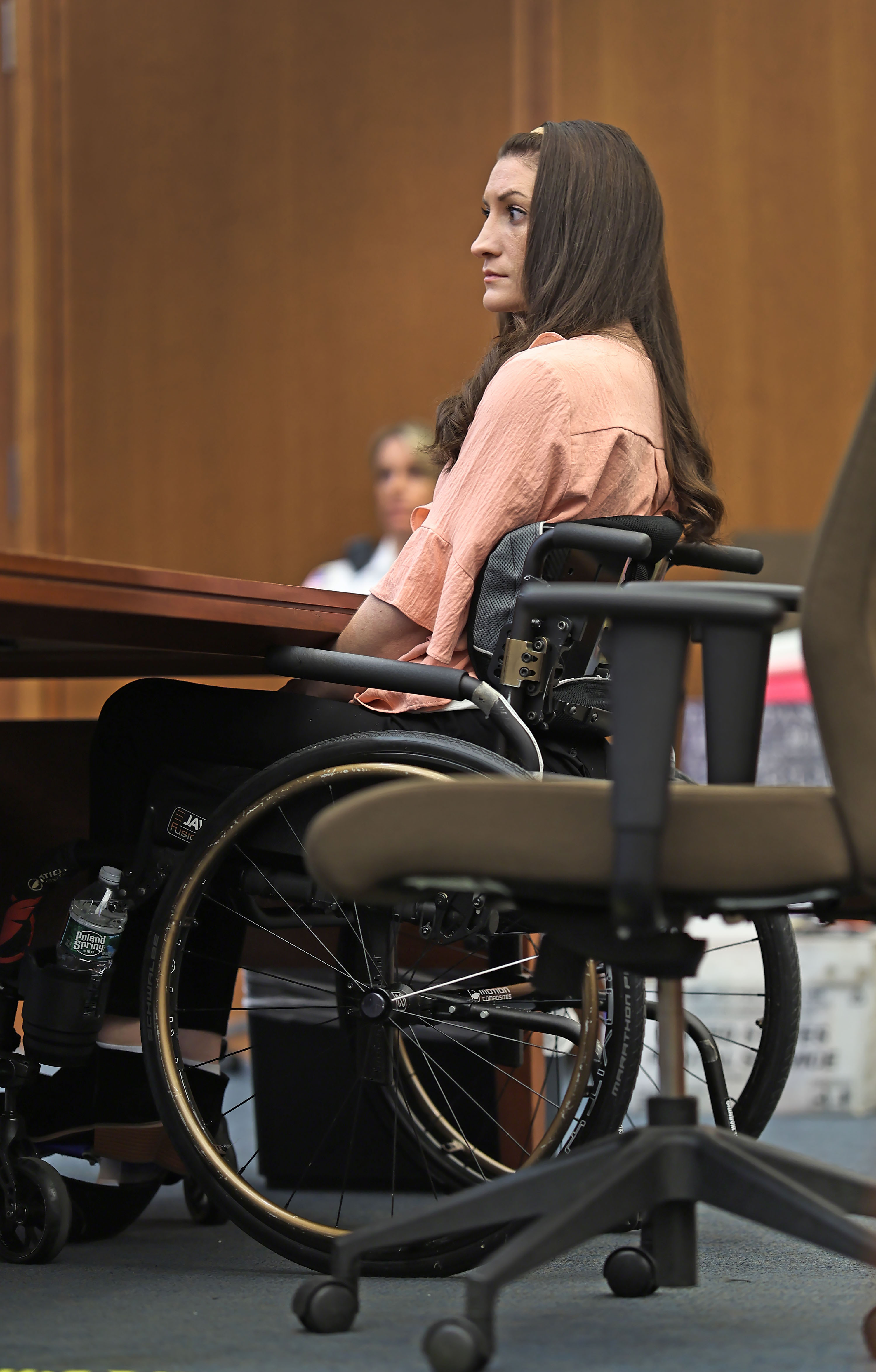 Defendant Lindsay Clancy at the defense table during the Lindsay Clancy murder trial in Plymouth Superior Court, Plymouth, Mass., on Tuesday, Aug. 25, 2026. (Greg Derr/The Patriot Ledger via AP, Pool)
