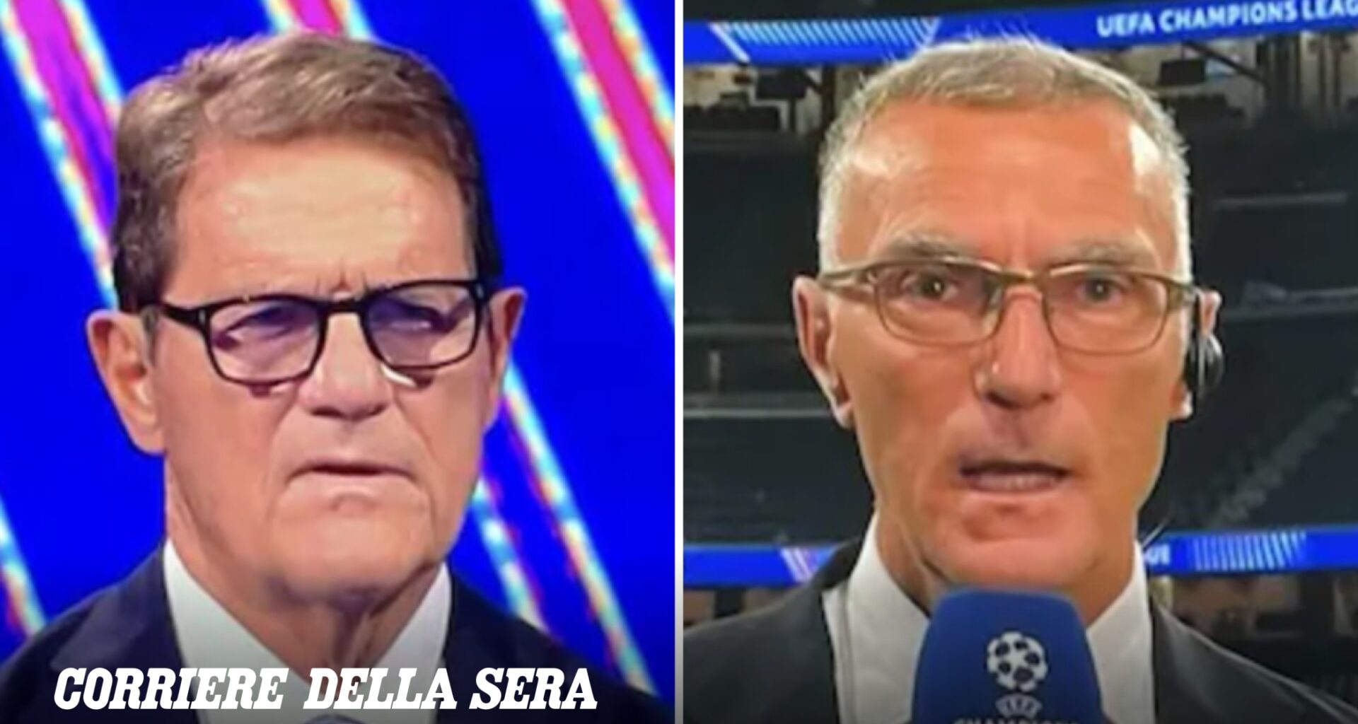Capello-Bergomi, siparietto in diretta tv dopo Real Madrid-Inter: «Riguardati la partita Beppe...». «L'ho fatto mister...»