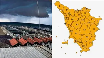 Maltempo in Toscana, è allerta arancione: possibili fenomeni estremi fra pioggia, grandine e vento