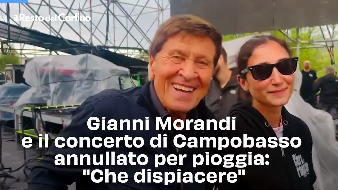 Scende la pioggia e il concerto di Gianni Morandi è a rischio stop: “Decideremo all’ultimo”