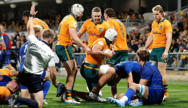 Lock it in as hat-trick helps Wallabies wallop Italy