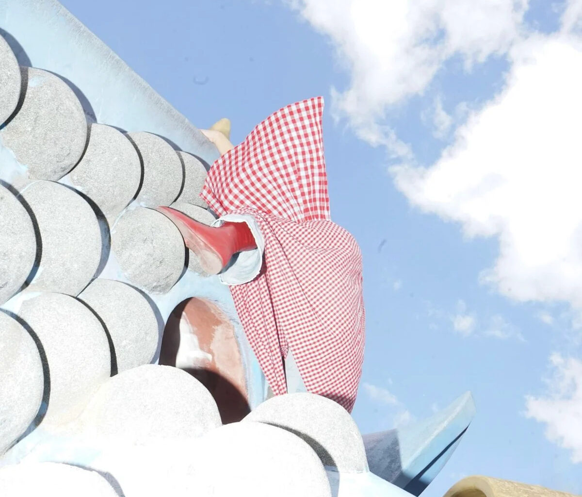From Japanese parks to German playgrounds, photographer uses flash and color-matched costumes...