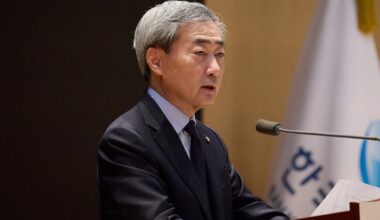 Bank of Korea Governor Shin Hyun-song delivers a commemorative address at the ceremony marking the central bank's 76th anniversary, held at the Bank of Korea in Jung-gu, Seoul, on June 12. Photo courtesy of the Bank of Korea - Seoul Economic Daily Finance News from South Korea