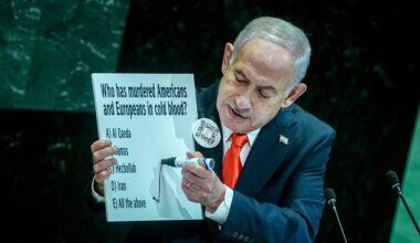 Palestinos pareigūnas: Netanyahu kalba JT „persmelkta melo“