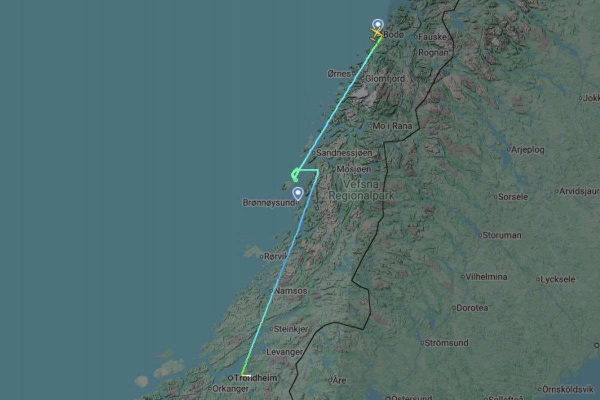 Norvegijoje keleivinis lėktuvas dėl pastebėtų dronų nukreiptas atgal
