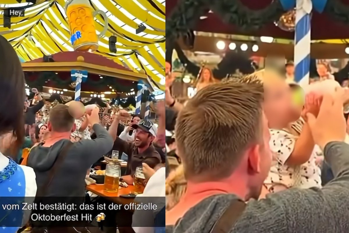 Tarp įkaušusių „Oktoberfest“ svečių – mažylis su buteliuku: kilo skandalas, kviečia įsikišti vaiko teisių tarnybą
