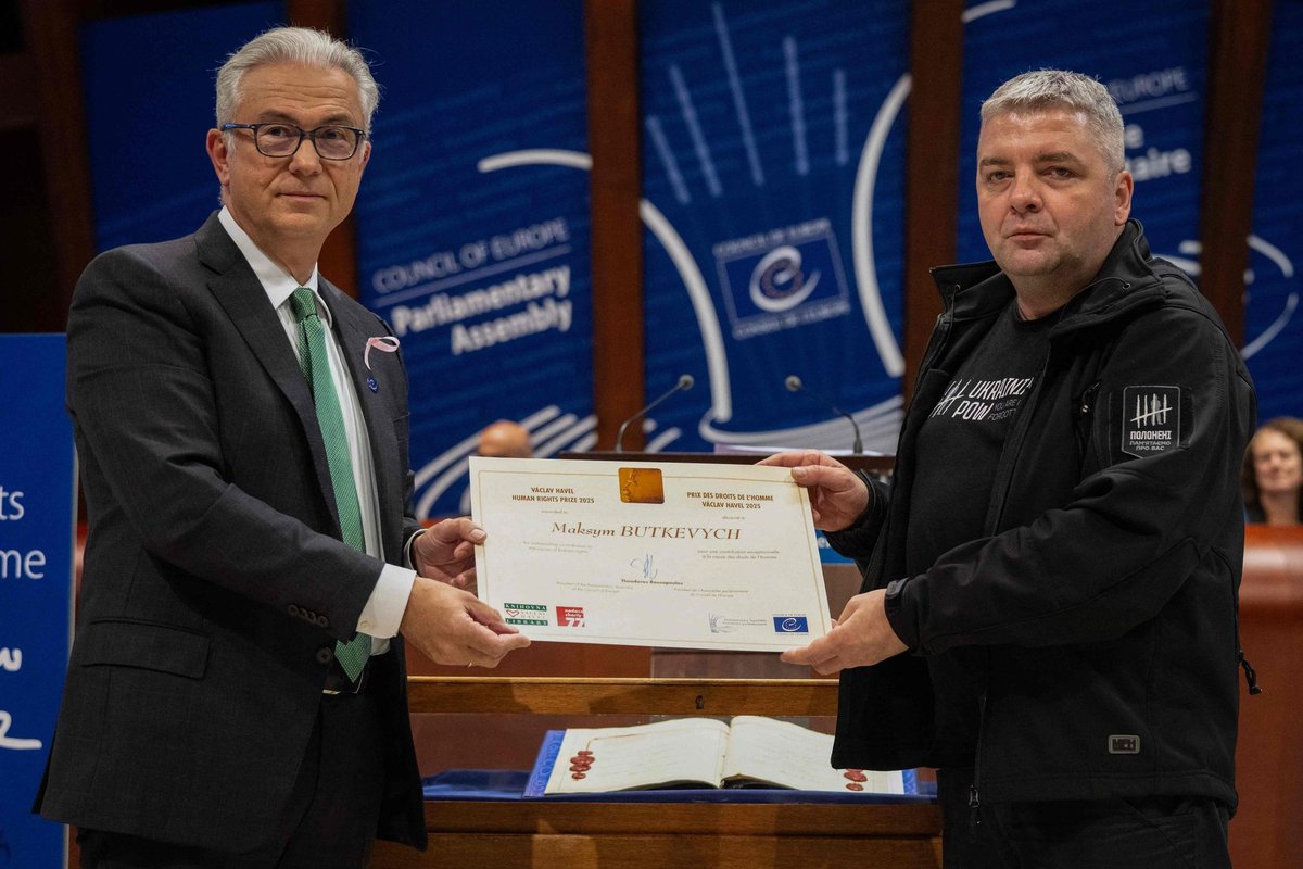 Ukrainos žurnalistui Butkevyčiui įteikta Vaclavo Havelo žmogaus teisių premija