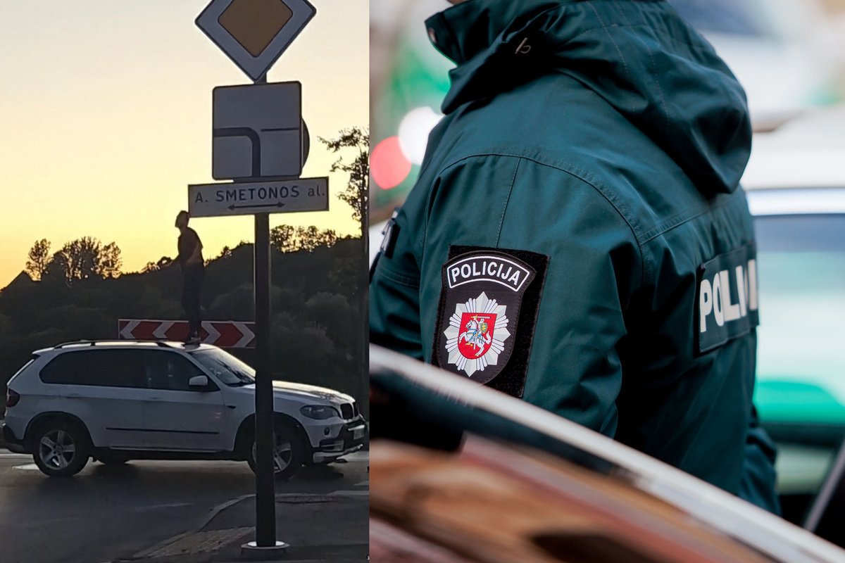 Vairuotojus Kaune terorizavo nuogas vyras