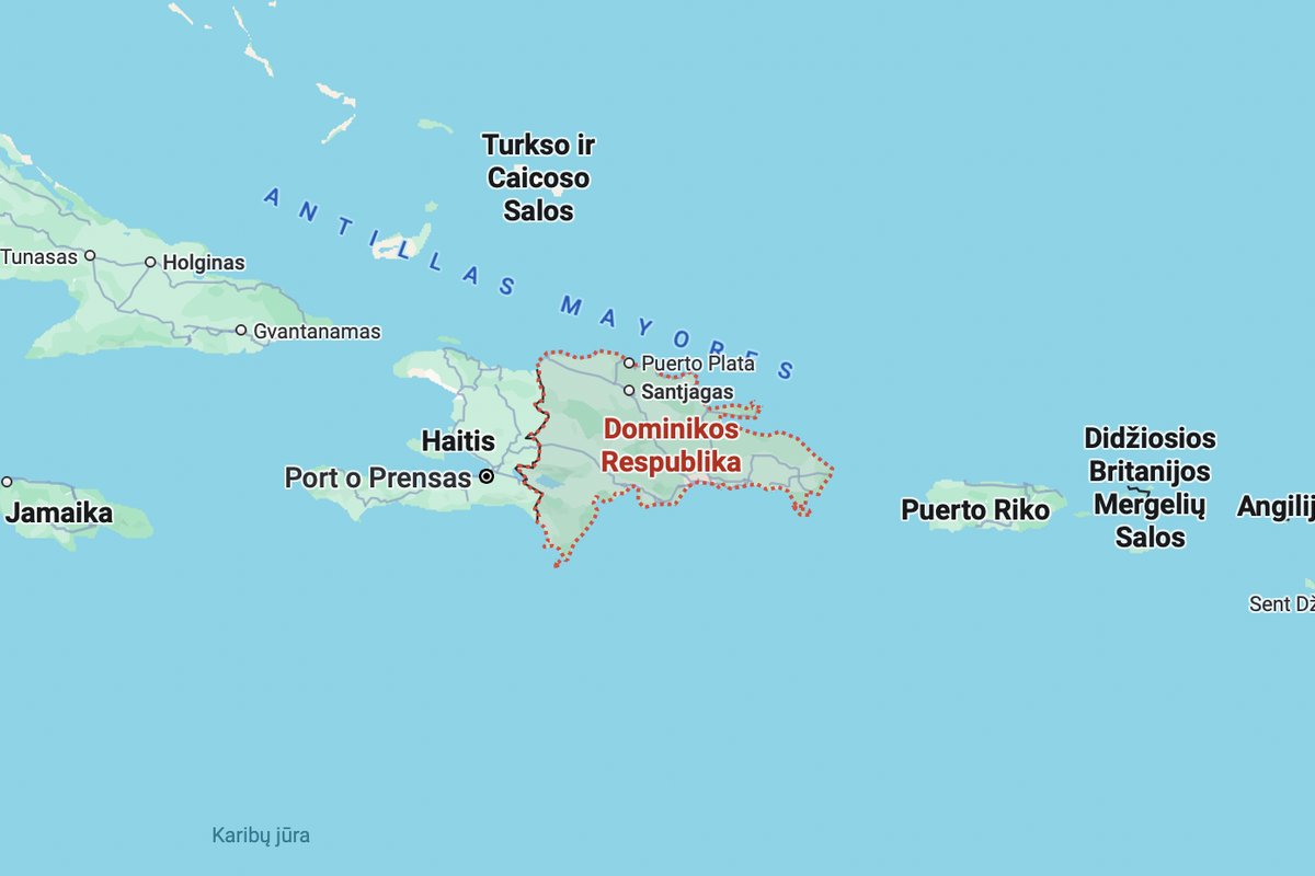 JAV puolė narkotikų kontrabandos laivą netoli Dominikos Respublikos krantų