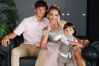 Gerda Žemaitė su sūnumis Marku ir Nikolu