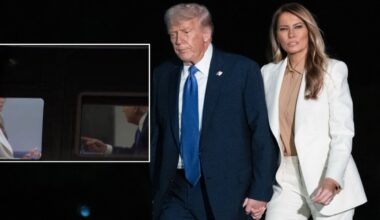 Kas įvyko tarp Trumpo ir Melanios? Žaibiškai plinta vaizdo įrašas iš jų ginčo sraigtasparnyje - Delfi