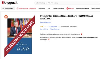 Raginimas nepirkti Gitano Nausėdos biografijos