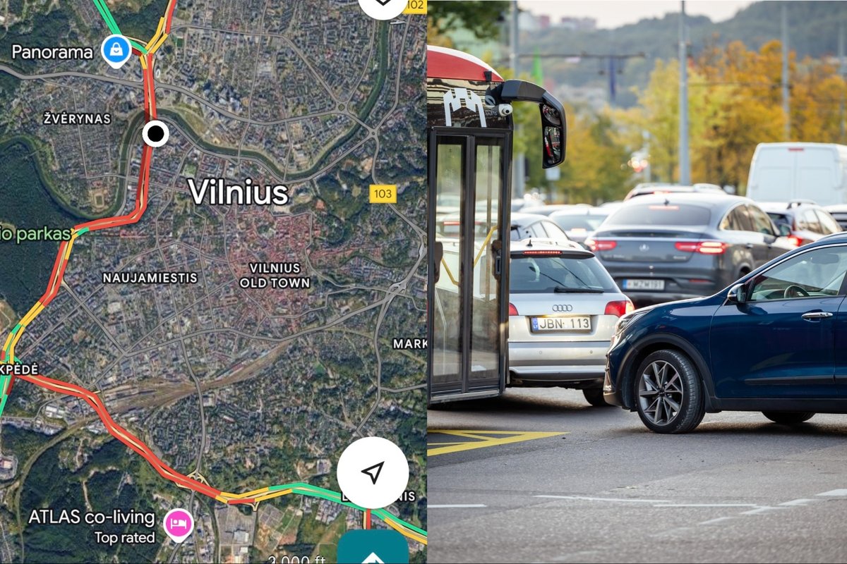 Dieną be automobilio Vilnius tapo vienu dideliu kamščiu: sostinė dūsta nuo spūsčių - Delfi