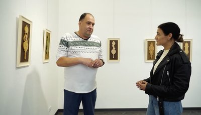 Antanas Šileika savo darbų parodoje