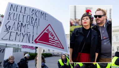 Proteste – ir Nomedos Marčėnaitės nuostaba: jie labai norėjo mus pamatyti, bet pačių nėra