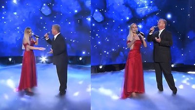 Donata Gutauskienė-Laisva ir jos scenos partneris Mindaugas Diliautis