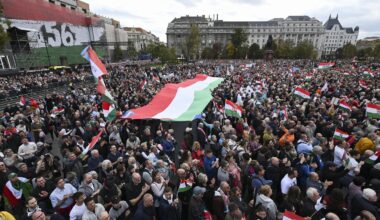 Protestai Budapešte,<br>EPA-ELTA nuotr.