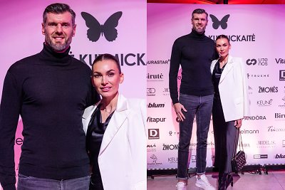 Kšištofas Lavrinovičius su žmona Tatjana.