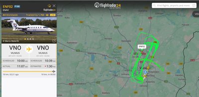 Lėktuvas suko ratus virš Vilniaus