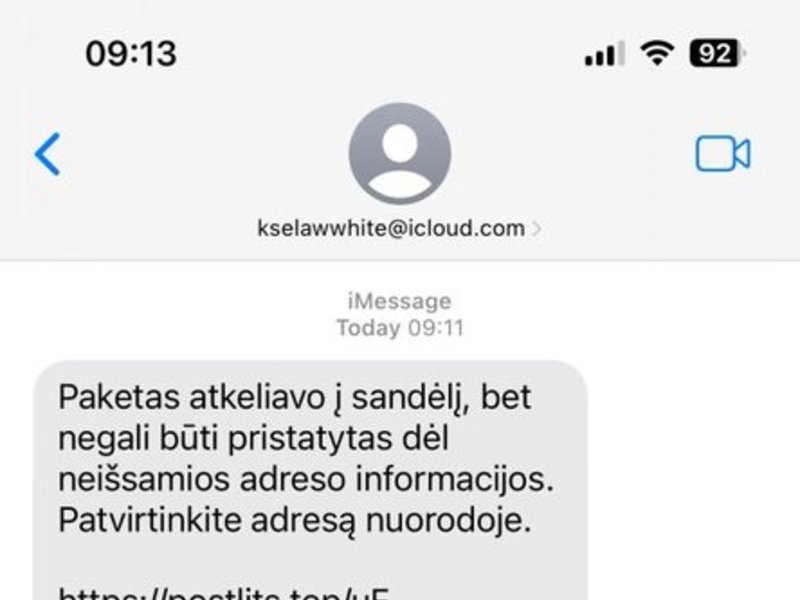 Sukčių žinučių pavyzdžiai (nuotr. Lietuvos paštas)   4