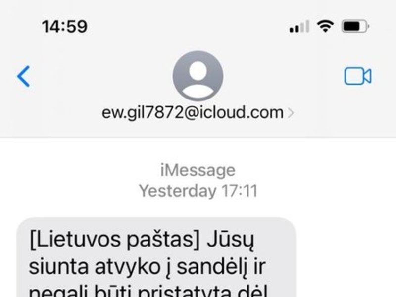 Sukčių žinučių pavyzdžiai (nuotr. Lietuvos paštas)   5