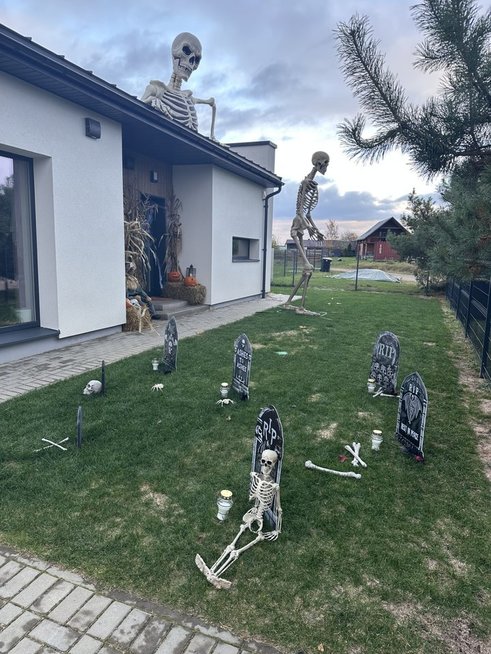 Helovinui papuoštas kiemas (nuotr. asm. archyvo)