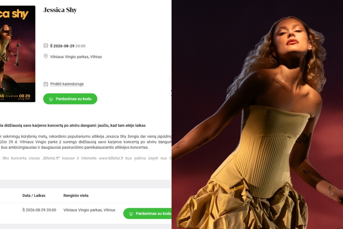 Tirpsta išankstiniai bilietai į Jessica Shy koncertą: priėjus eilę – džiugi žinia