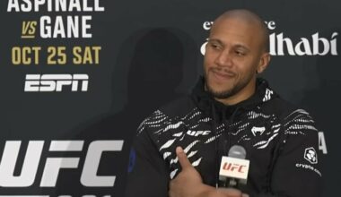 Cirylas Gane'as žino, ką jautė Tomas Aspinallas: „Kai gavau pirštu į akį, beveik visą raundą mačiau du Derrickus Lewisus“