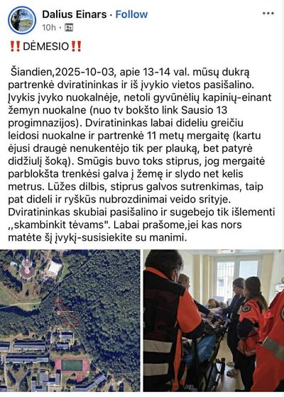 Nukentėjusios mergaitės tėčio įrašas