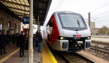 Vilniuje pristatytas naujas „LTG Link“ pirkinys – elektrinis traukinys „Stadler Flirt“