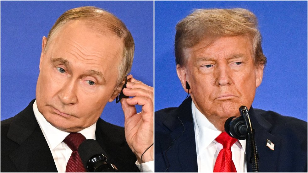 Trumpas kalbasi su Putinu (nuotr. SCANPIX) tv3.lt fotomontažas