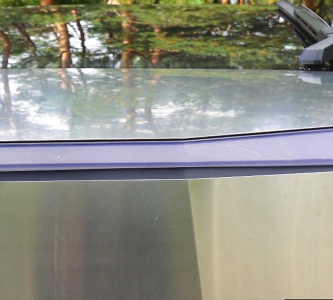 „e-Gazas-Dugnas“ išbandytas „Tesla Cybertruck“ (nuotr. stop kadras) 5