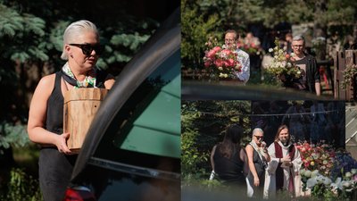 Atsisveikinimas su Agnės Grigaliūnienės mama