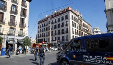 Madrido centre sugriuvo renovuojamas pastatas