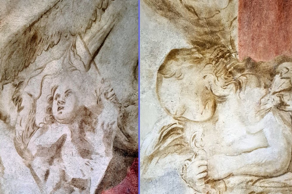 Surasta ir restauruota XVII a. tapyba Vilniaus Kalvarijų bažnyčioje (nuotr. KPD / Jūratės Mičiulienės) Surasta ir restauruota XVII a. tapyba Vilniaus Kalvarijų bažnyčioje (nuotr. KPD / Jūratės Mičiulienės)
