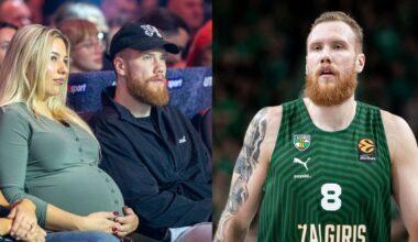 Žalgirietis Ignas Brazdeikis su žmona Jasmina sulaukė pirmagimio