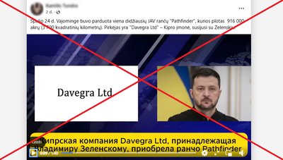 Dezinformacija apie prabangų Zelenskio pirkinį skleidžiama panaudojus trumpą vaizdo reportažą