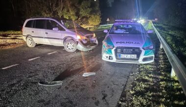 Vilniaus rajone į avariją pateko policijos pareigūnai