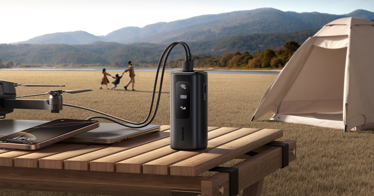 „Baseus“ pristatė išskirtinę išorinę bateriją su 20 000 mAh talpa ir 4G mobiliojo ryšio palaikymu