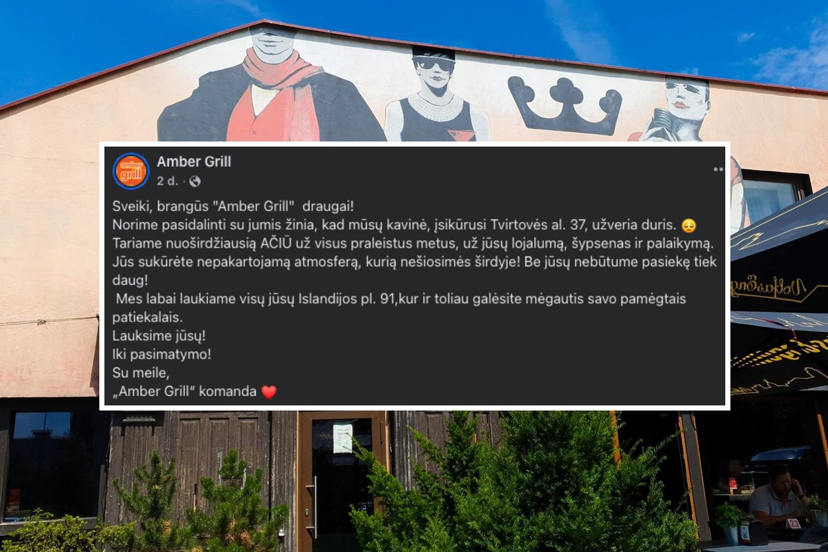 Kaune užsidaro 13 metų veikęs restoranas: iš dviejų liks vienas
